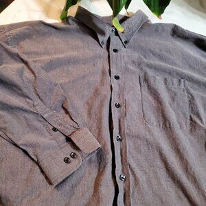 VAN HEUSEN STUDIO Gray Button Down Shirt 3XLT